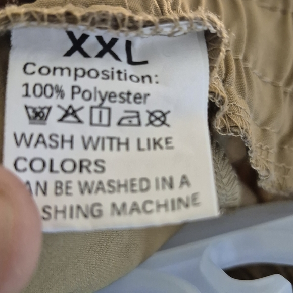 Tan Relaxed Fit Elastic Waist Shorts - Picture 3 of 5